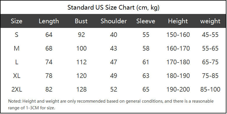Custom 100% Cotton Long Sleeve Polo | Soft 280gsm Heavyweight Uniforms Size Chart