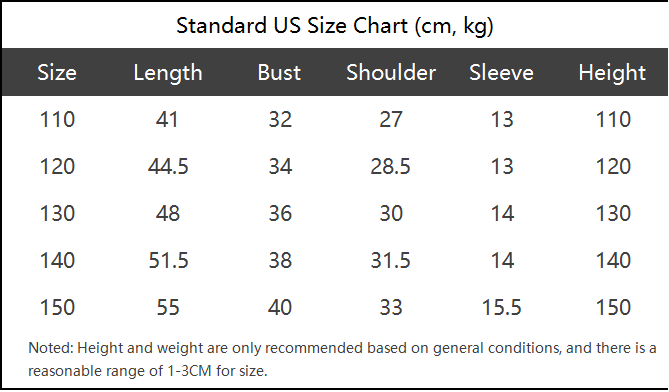 Custom Kids Premium Cotton Polo Shirt | Breathable & Anti-Pill Team Uniform Size Chart