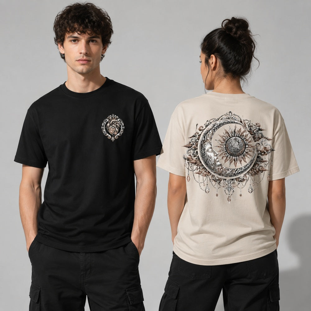 Celestial Moon Goddess Gothic Celestial Graphic Apparel Collection (T-Shirts and Hoodies)