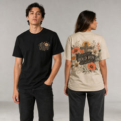 He Is Risen Cross Floral Faith Graphic Apparel Collection