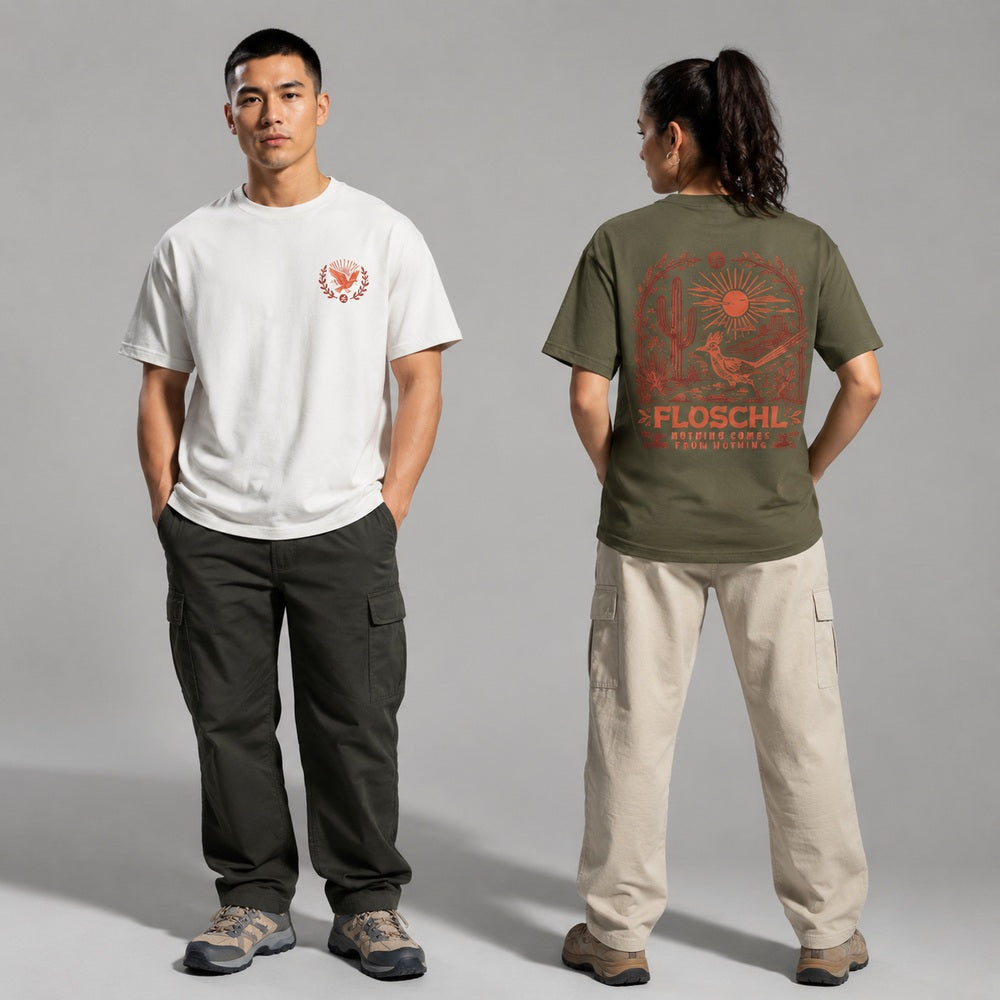 Roadrunner Desert Southwest Woodcut Graphic Apparel Collection (T-Shirts and Hoodies)