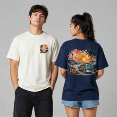 Sunset Beach Vintage Surf Wagon Graphic Apparel Collection (T-Shirts and Hoodies)