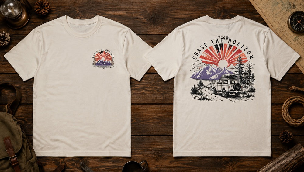 Chase The Horizon Vintage Adventure Graphic T-Shirts and Hoodies