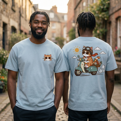 Retro Scooter Cat Graphic Apparel Collection (T-Shirts & Hoodies)（副本）