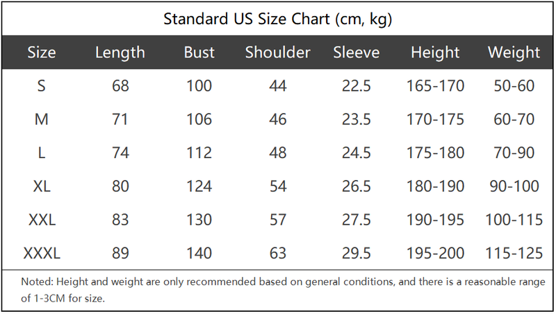 Premium Heavyweight Custom T-Shirt - 220GSM Cotton | Team & Brand Size Chart