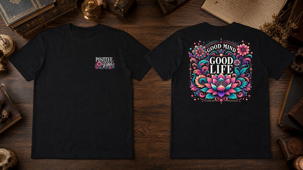Good Mind Good Life Retro Floral Graphic Apparel Collection