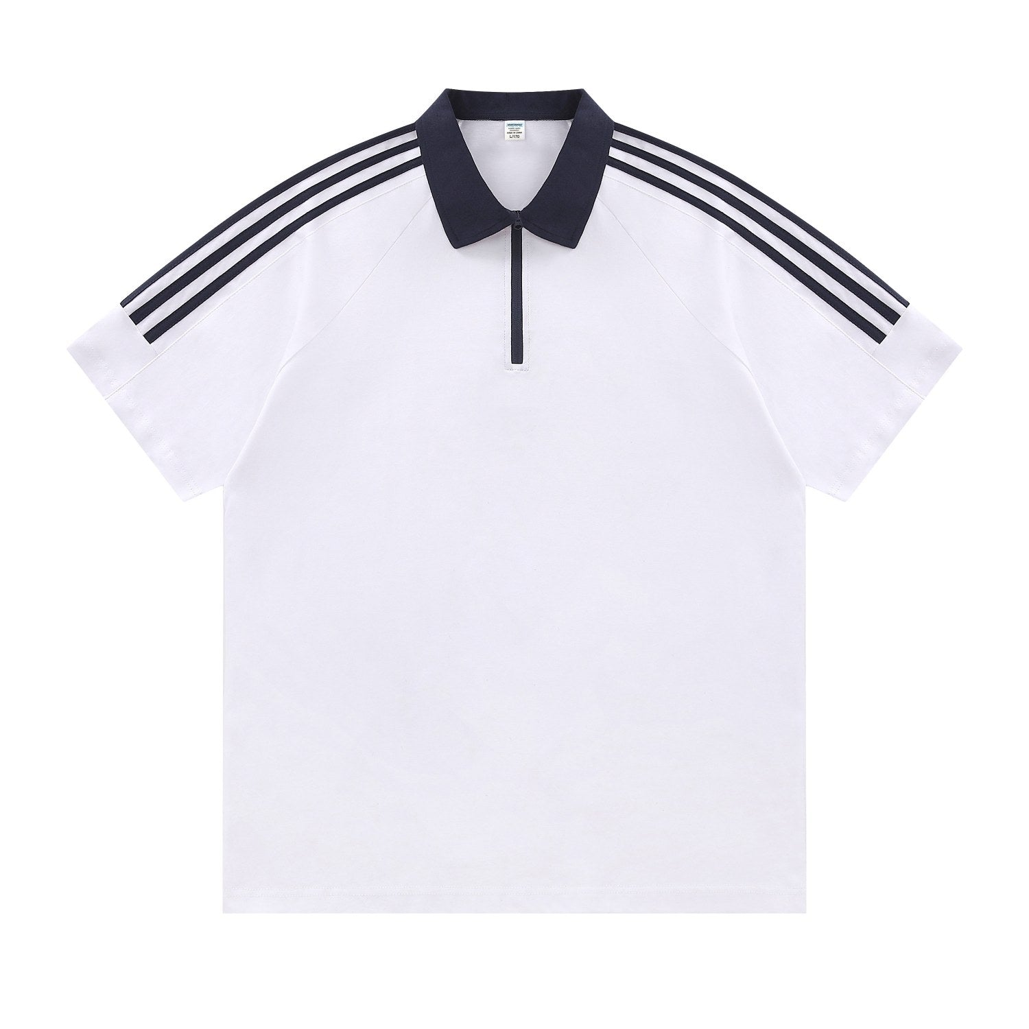 Custom Quarter-Zip Polo Shirt | 100% Cotton 3-Stripe Team Apparel