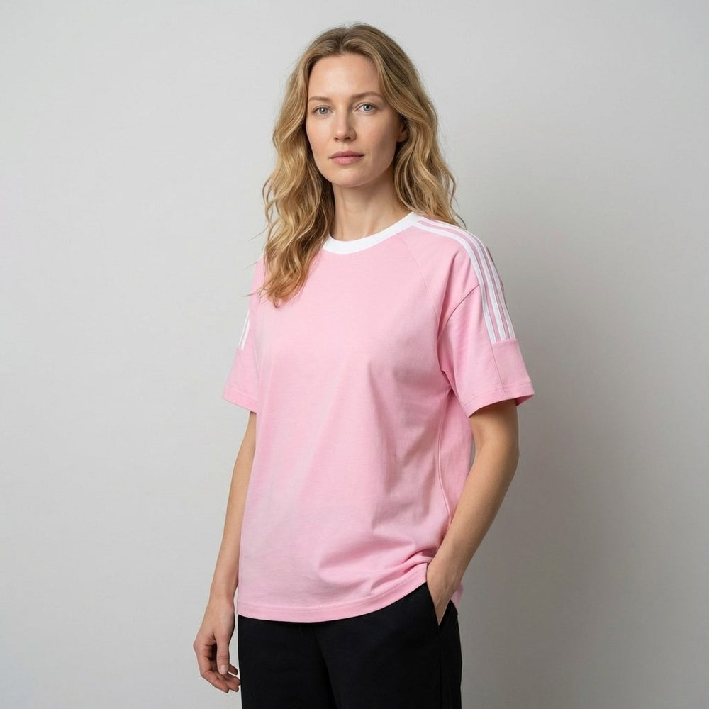 Custom Drop-Shoulder 3-Stripe T-Shirt | 100% Cotton Team Merch - MintiClothing