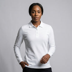 Custom 100% Cotton Long Sleeve Polo | Soft 280gsm Heavyweight Uniforms