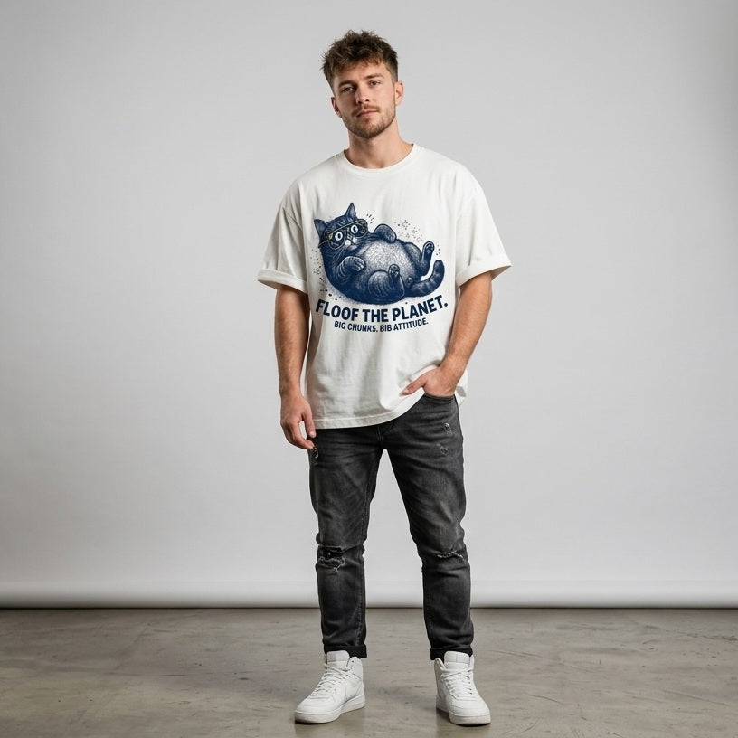 Floof the Planet Big Chunks Big Attitude Feline Graphic