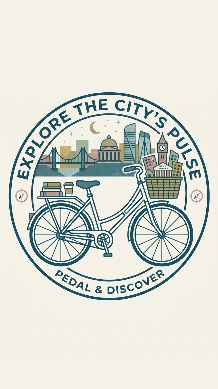 Urban Pulse City Cycling Graphic - Explore the City's Pulse T-Shirt