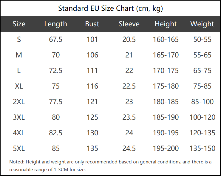 Custom Quick-Dry Performance Shirt | 100% Poly Marathon Team Apparel Size Chart