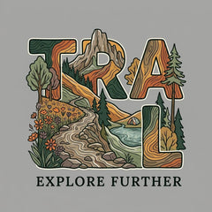 Womens Dark Gray Trail Landscape