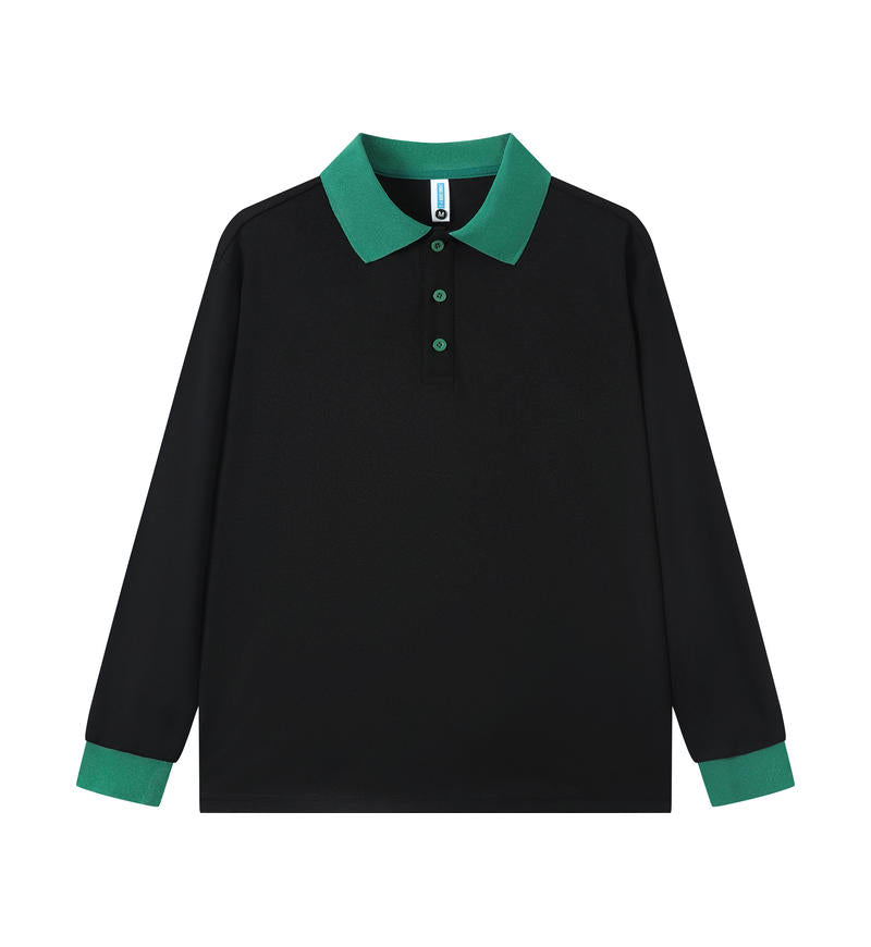 Premium Custom Long Sleeve Polo – Cotton-Feel Polyester Team Uniform & Workwear
