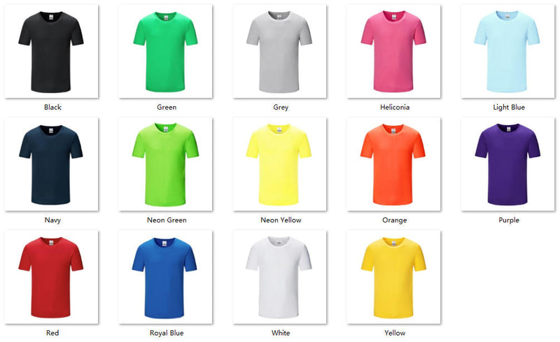 Custom Performance T-Shirt | Lightweight 100% Poly | Team Sports & Gym Color Sheet