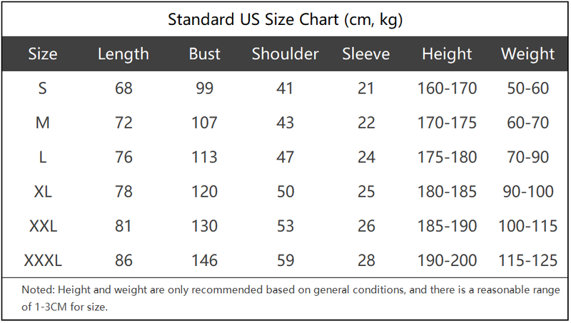 Custom Performance T-Shirt | Lightweight 100% Poly | Team Sports & Gym Size Chart