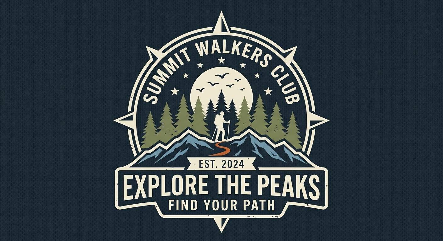 Summit Walkers Club: Explore The Peaks Hiking Graphic Tee