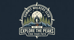 Summit Walkers Club: Explore The Peaks Hiking Graphic Tee
