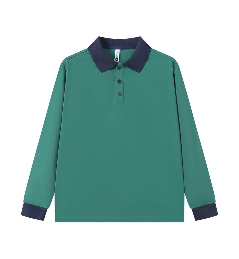 Premium Custom Long Sleeve Polo – Cotton-Feel Polyester Team Uniform & Workwear