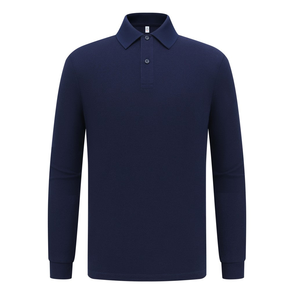 Premium Custom Long Sleeve Polo - Mercerized Cotton Pique Uniforms