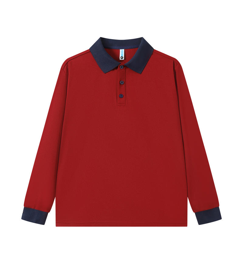 Premium Custom Long Sleeve Polo – Cotton-Feel Polyester Team Uniform & Workwear