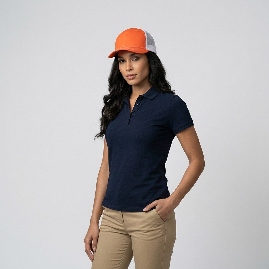 Custom 6-Panel Trucker Hat | Cotton-Poly Mesh Cap for Teams
