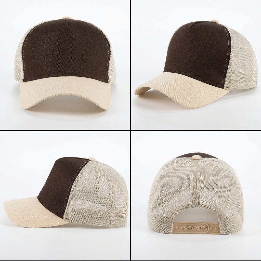 Custom 5-Panel Trucker Hat | Cotton Mesh Cap for Team Uniforms