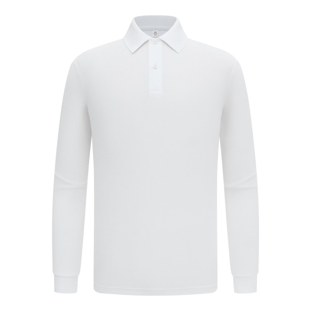 Premium Custom Long Sleeve Polo - Mercerized Cotton Pique Uniforms