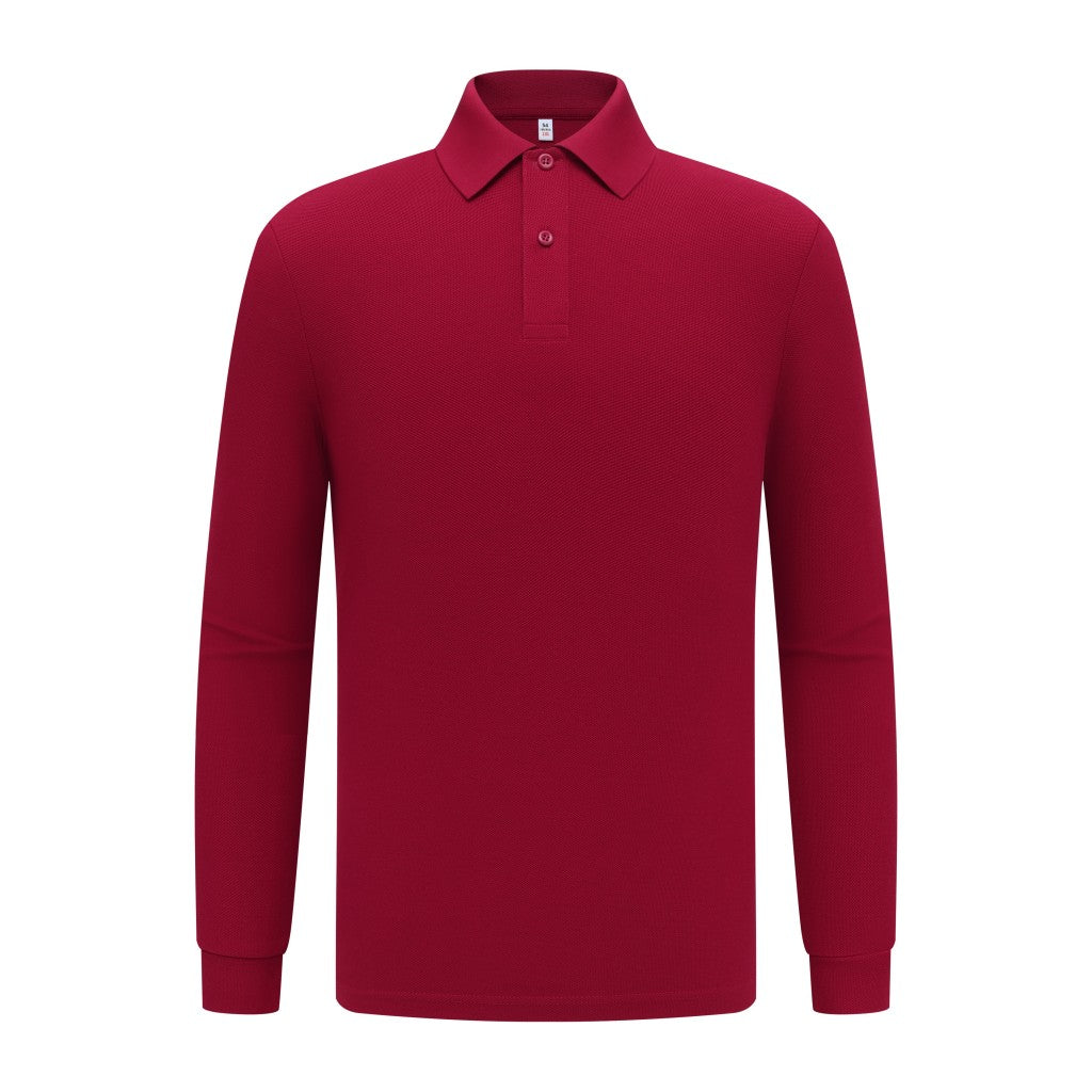 Premium Custom Long Sleeve Polo - Mercerized Cotton Pique Uniforms